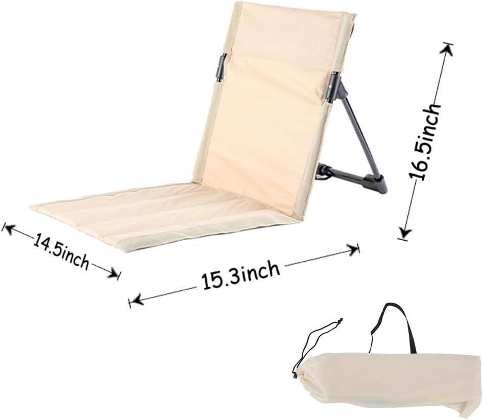 Ultra-Light Folding Camping Chair with Backrest,Outdoors Relaxing Floor Seat for SwimmingPool Beach Lawn Picnic Road Trips