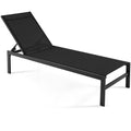 Tangkula Aluminum Lounge Chair Outdoor, Patio Adjustable Chaise Lounge with 6-Position Backrest, Aluminum Frame, Breathable Fabric, Lightweight Recliner Pool Chairs for Poolside, Backyard (1, Brown)