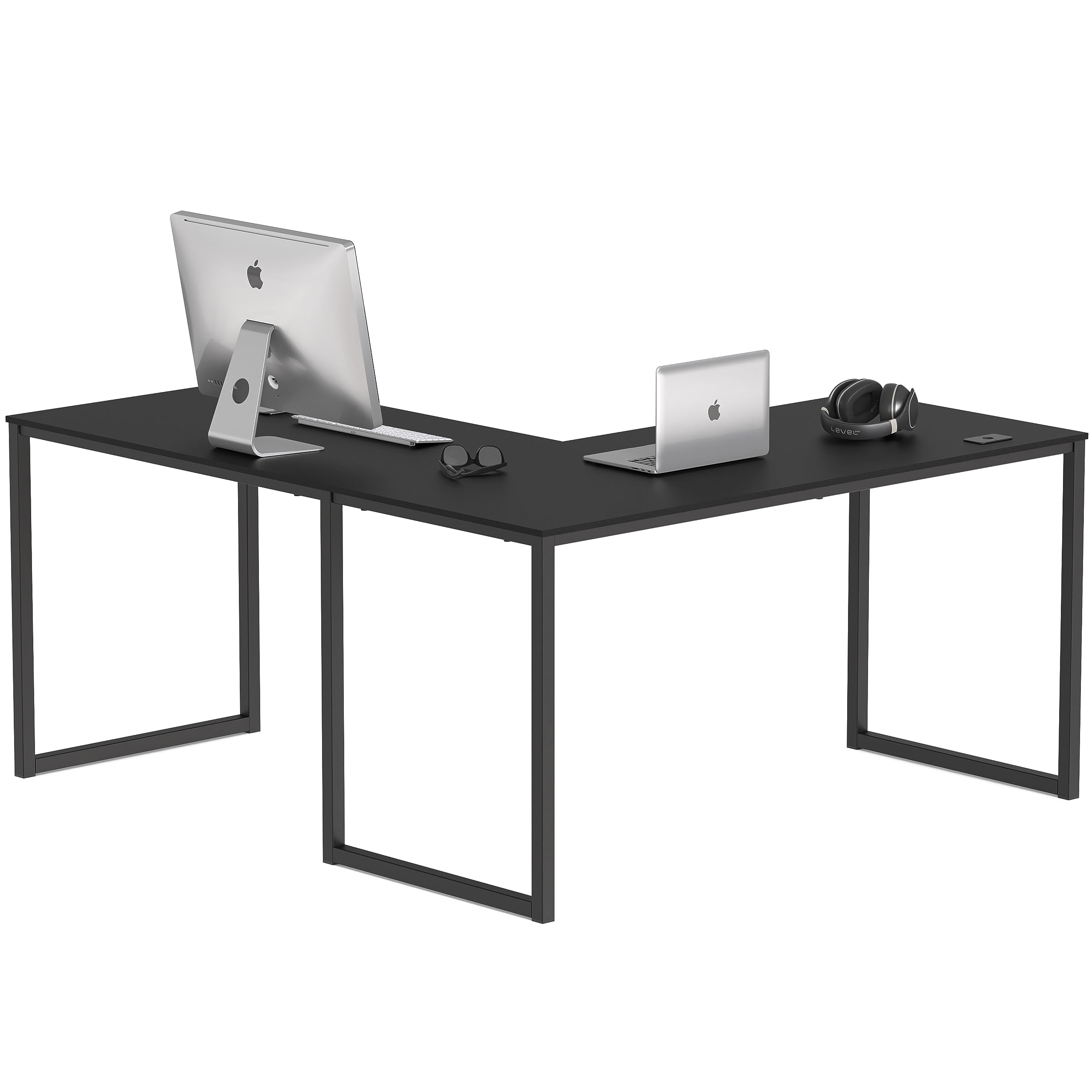 SHW Mission 48-Inch Home Office Computer Desk, Black