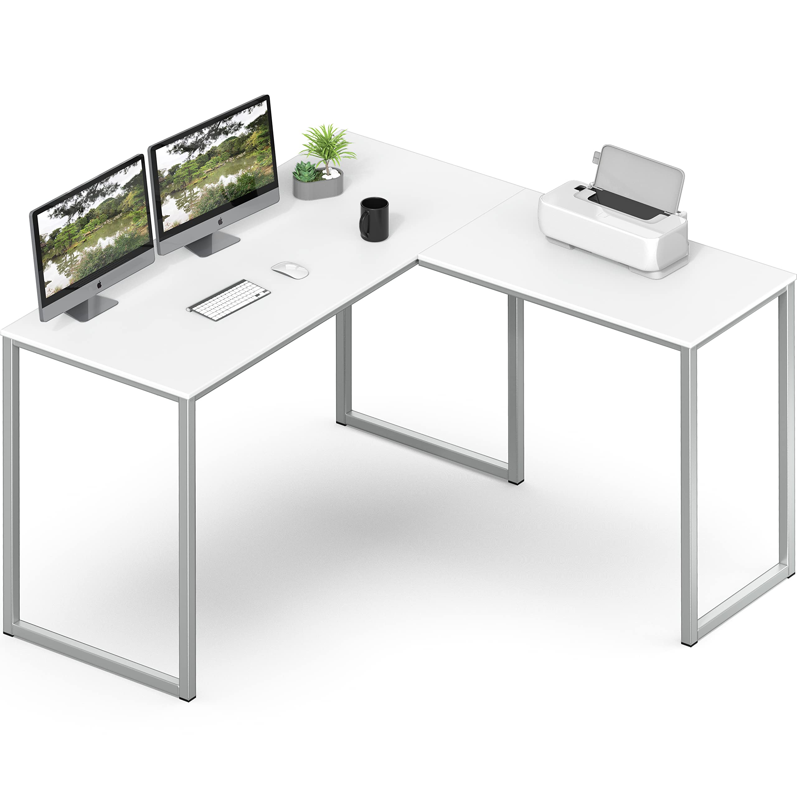 SHW Mission 48-Inch Home Office Computer Desk, Black