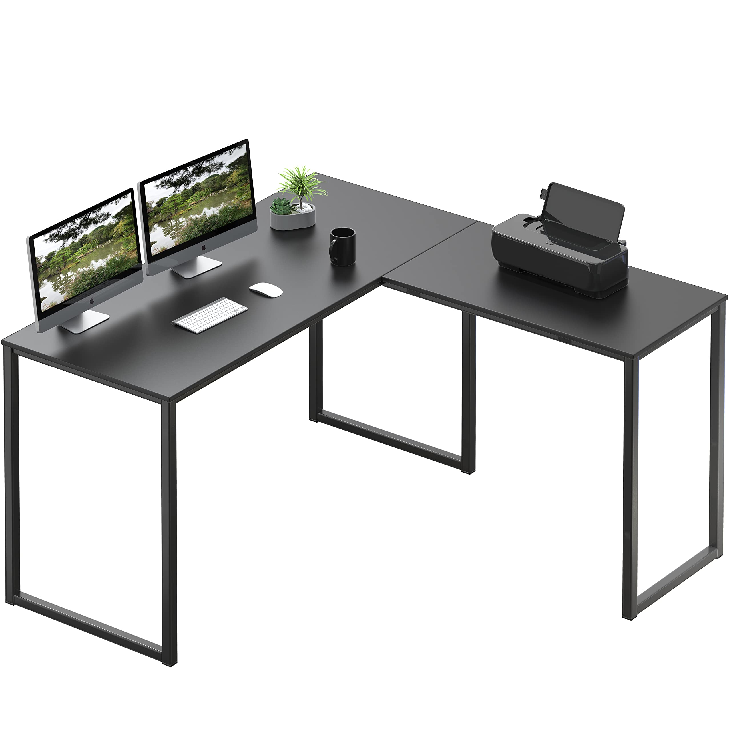 SHW Mission 48-Inch Home Office Computer Desk, Black
