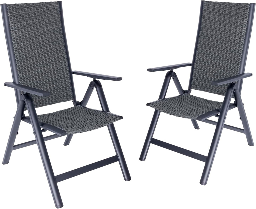 recliners Patio Folding Chair, Large, Gray