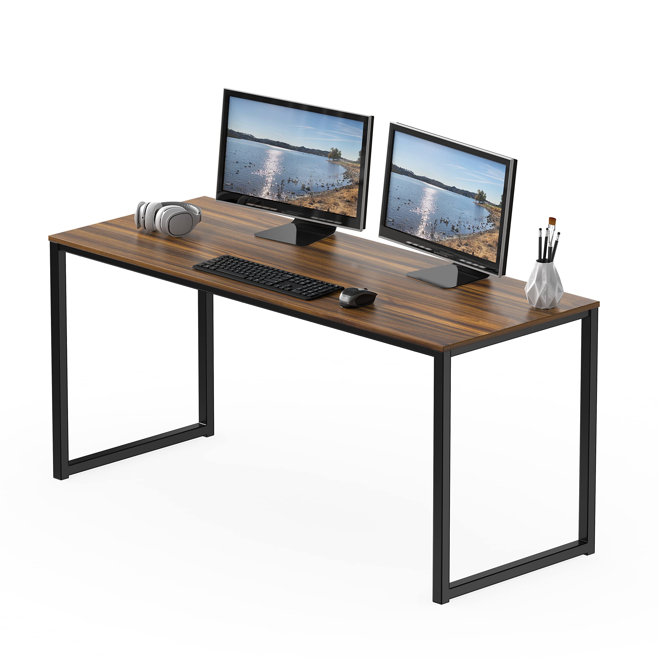 SHW Mission 48-Inch Home Office Computer Desk, Black