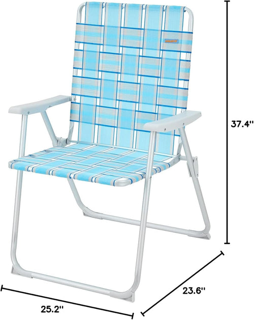#WEJOY Folding Beach Chair for Adults, Lightweight Beach Chair with Shoulder Straps, High Back Camping Chairs with Hard Armrest, Supports 300lbs for Outdoor Lawn Concert