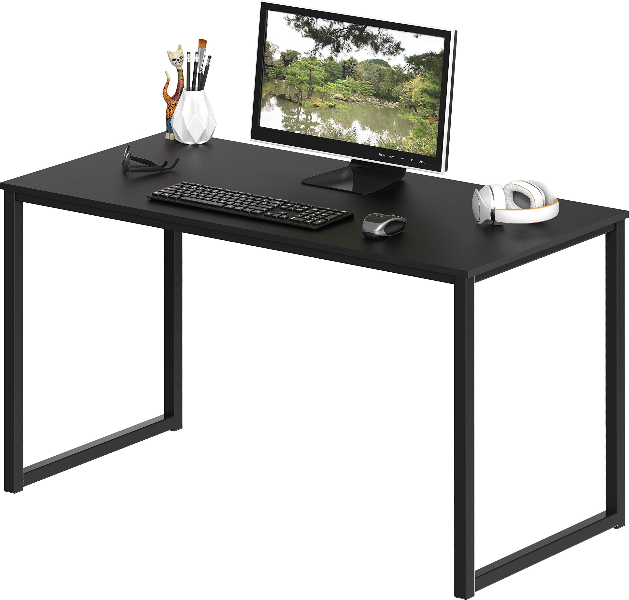 SHW Mission 48-Inch Home Office Computer Desk, Black