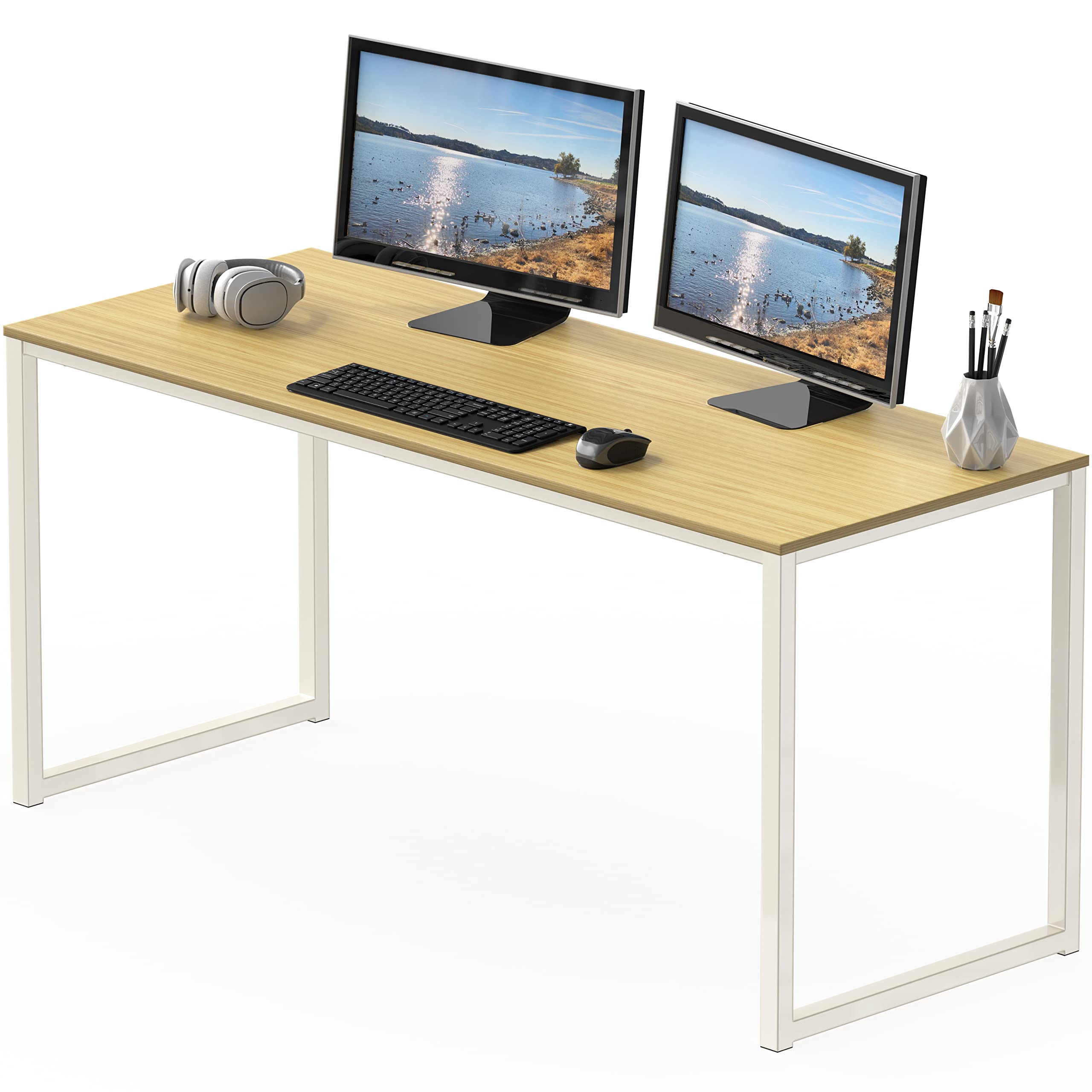 SHW Mission 48-Inch Home Office Computer Desk, Black