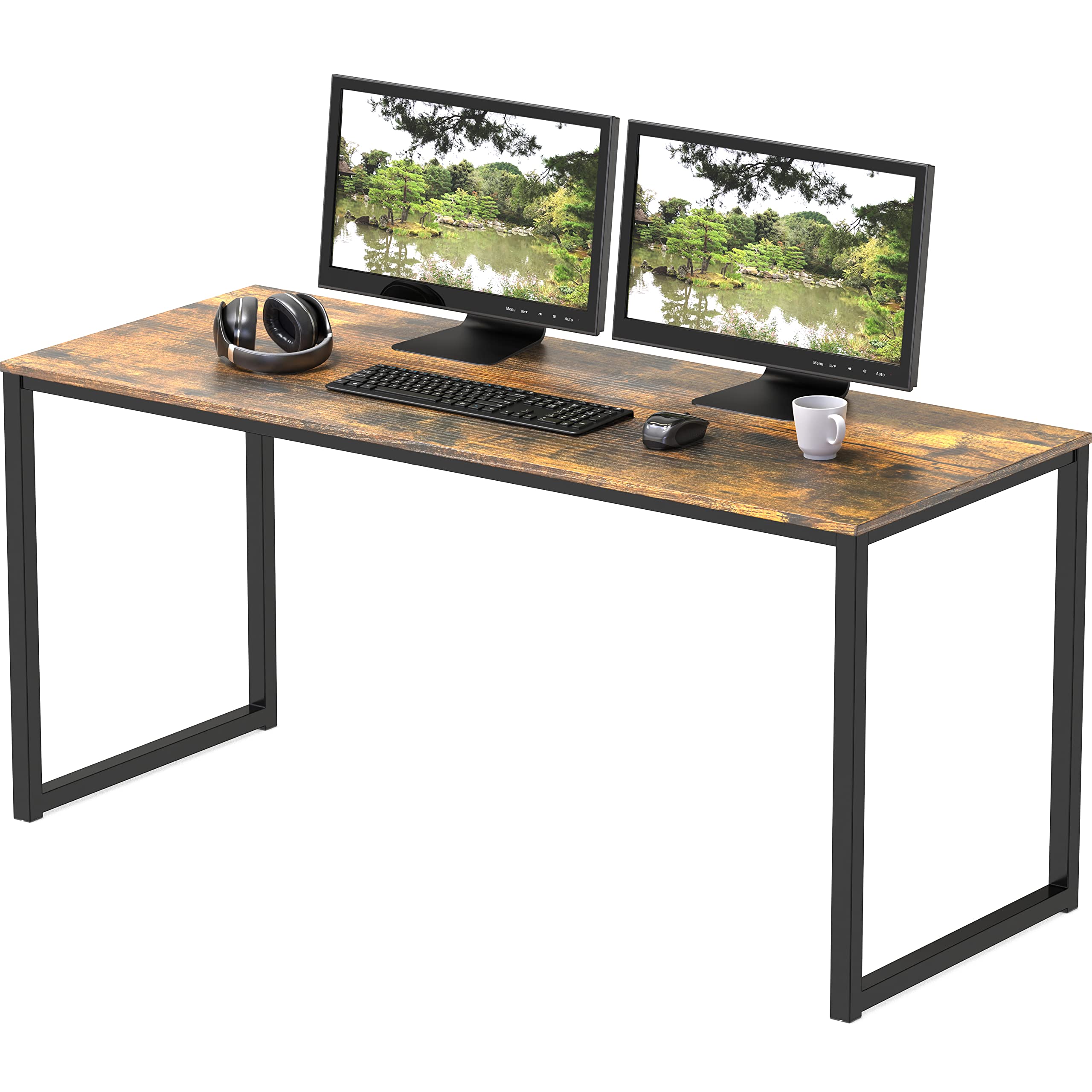 SHW Mission 48-Inch Home Office Computer Desk, Black