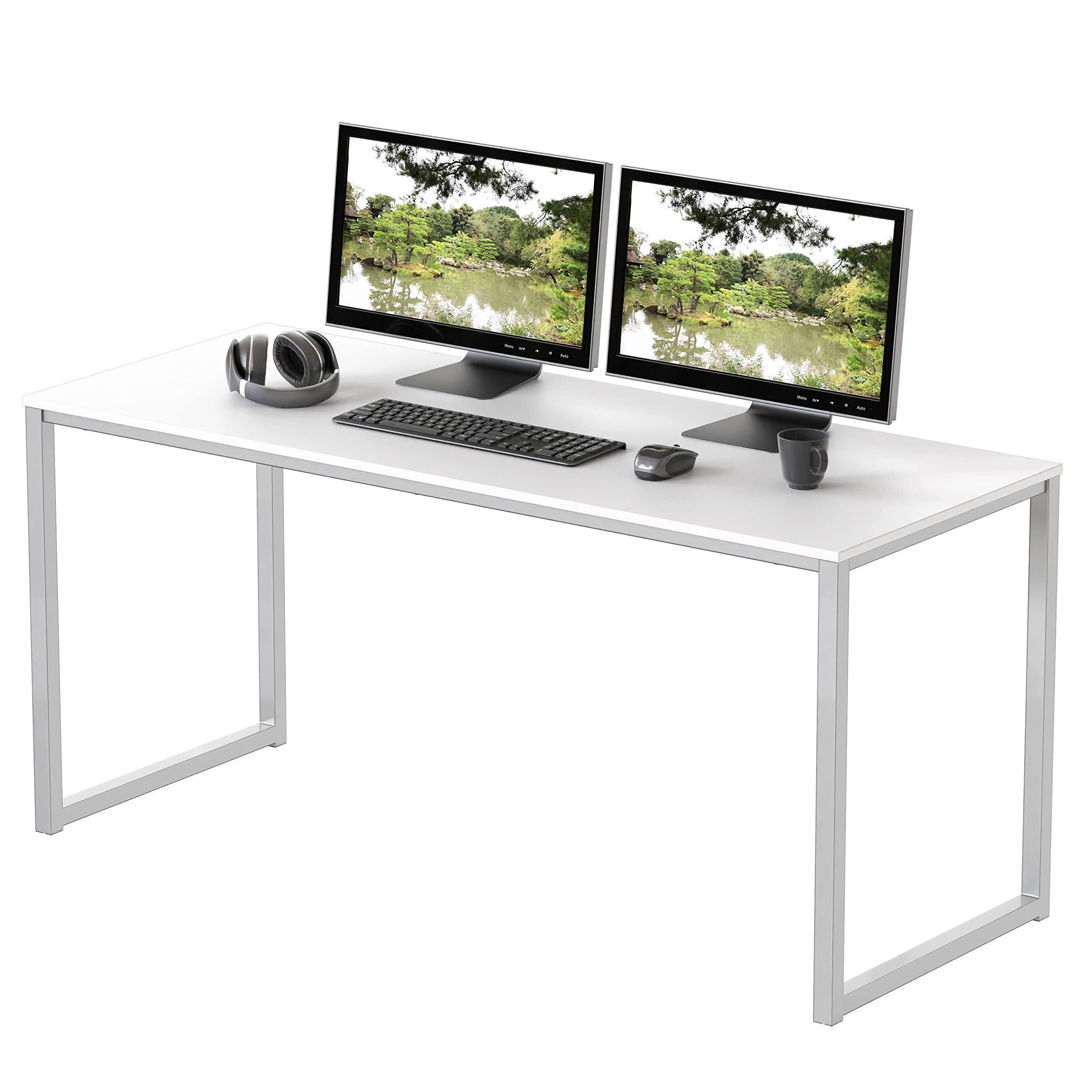 SHW Mission 48-Inch Home Office Computer Desk, Black
