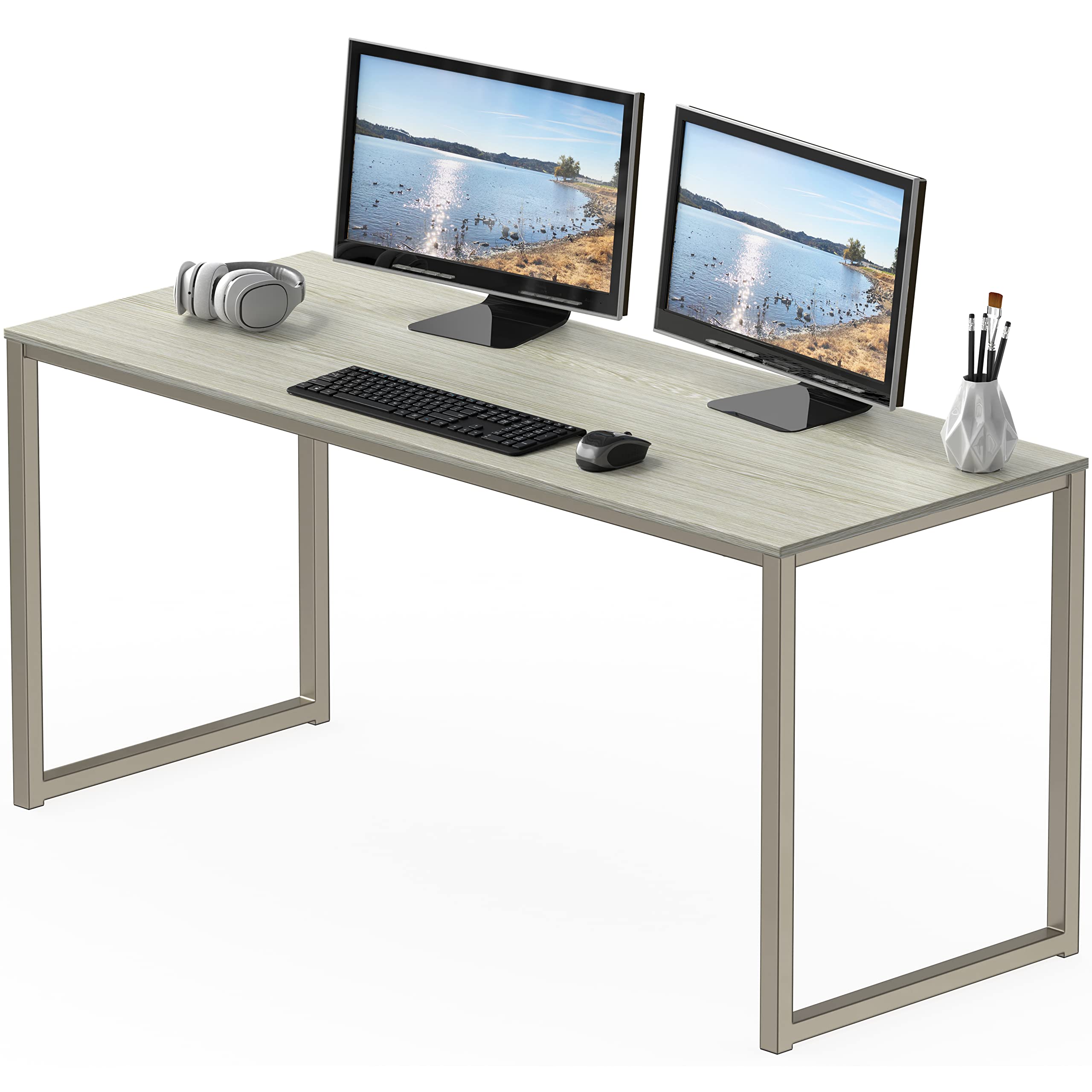 SHW Mission 48-Inch Home Office Computer Desk, Black