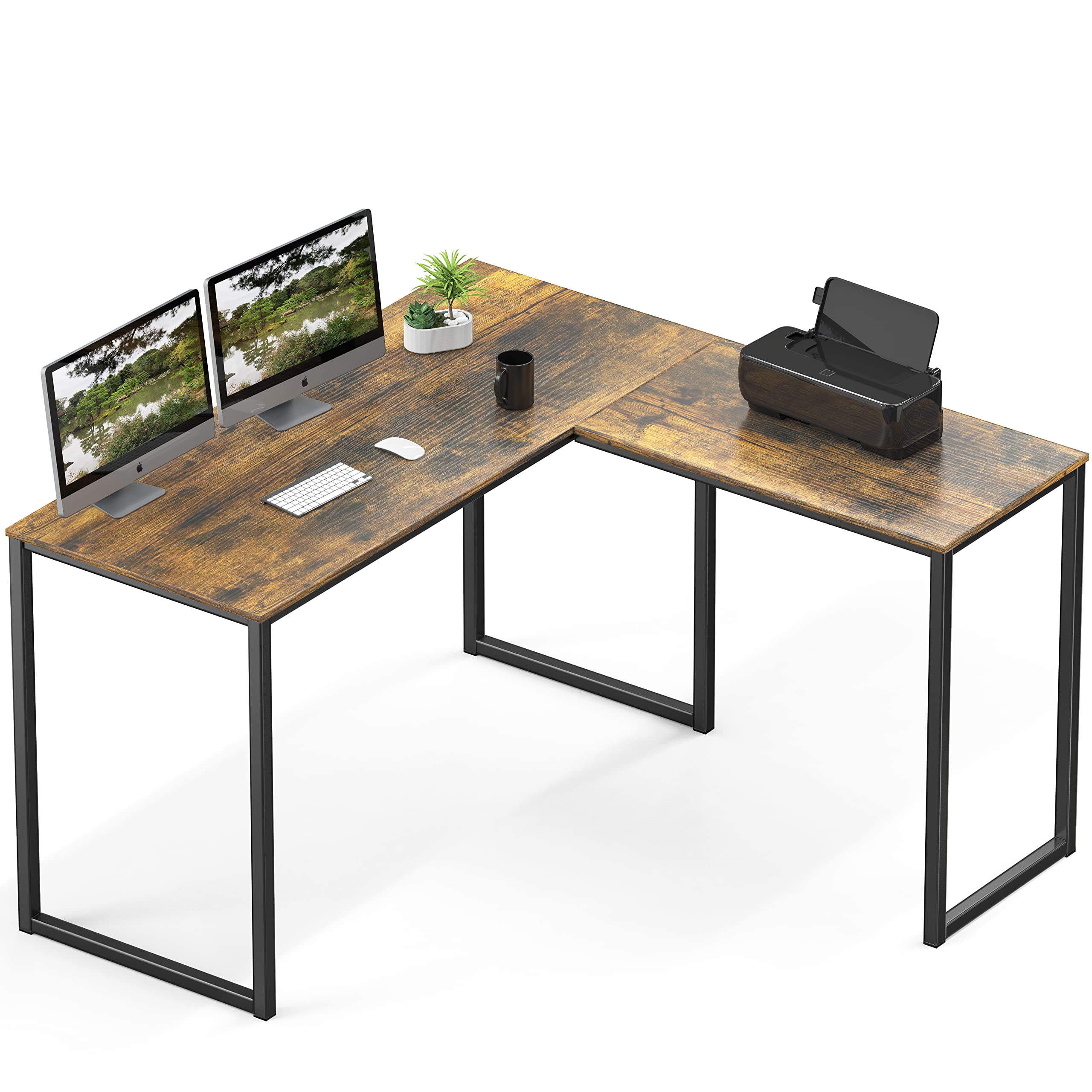 SHW Mission 48-Inch Home Office Computer Desk, Black
