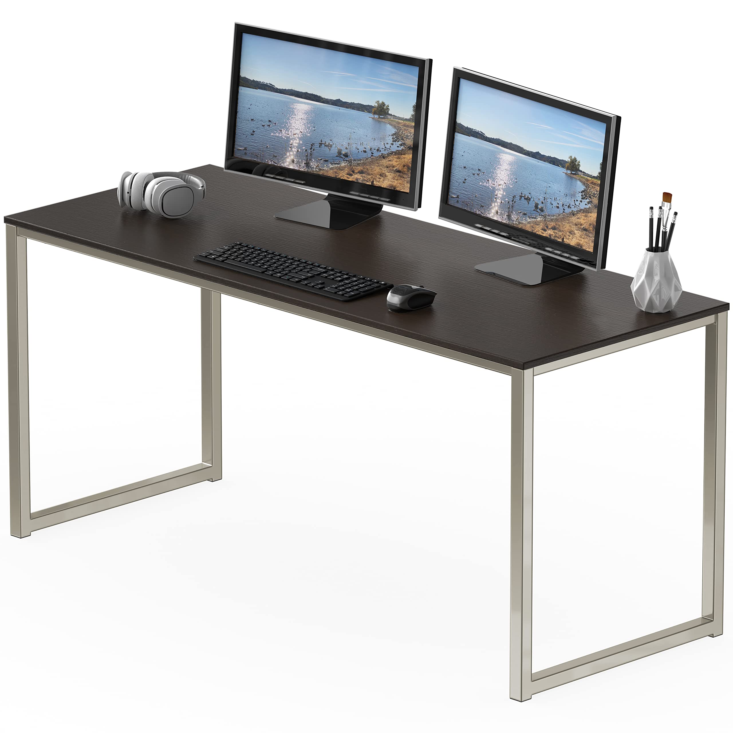 SHW Mission 48-Inch Home Office Computer Desk, Black
