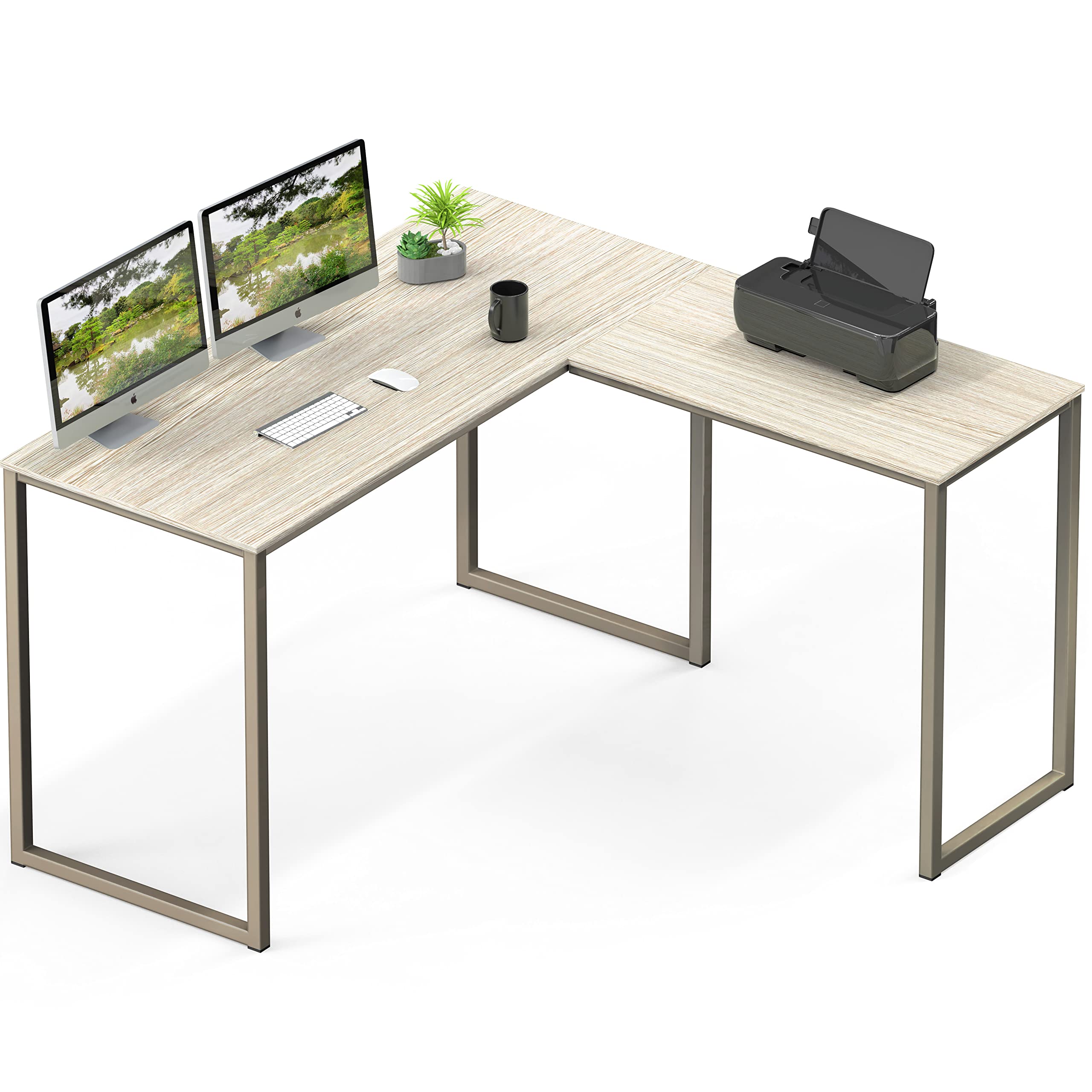 SHW Mission 48-Inch Home Office Computer Desk, Black
