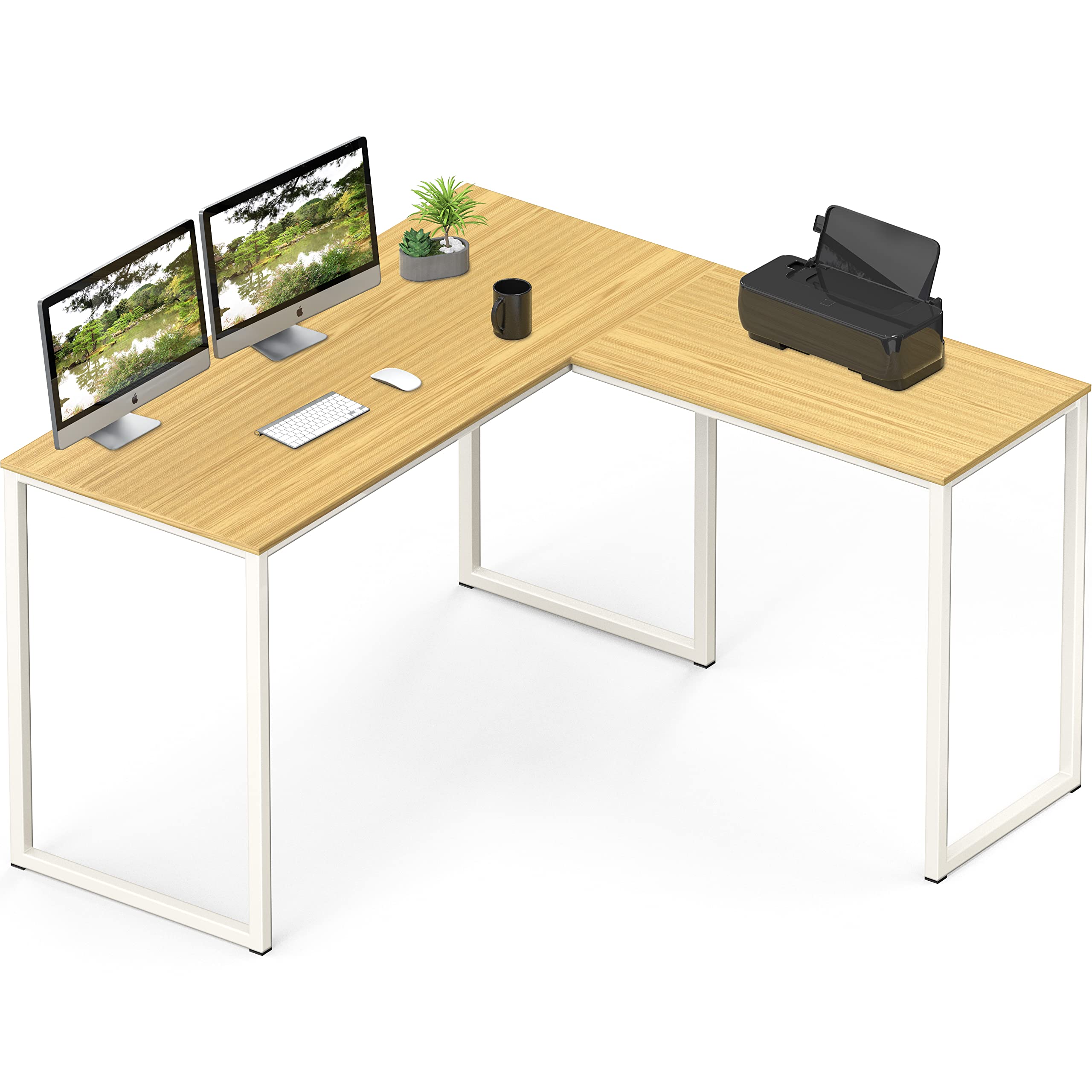 SHW Mission 48-Inch Home Office Computer Desk, Black
