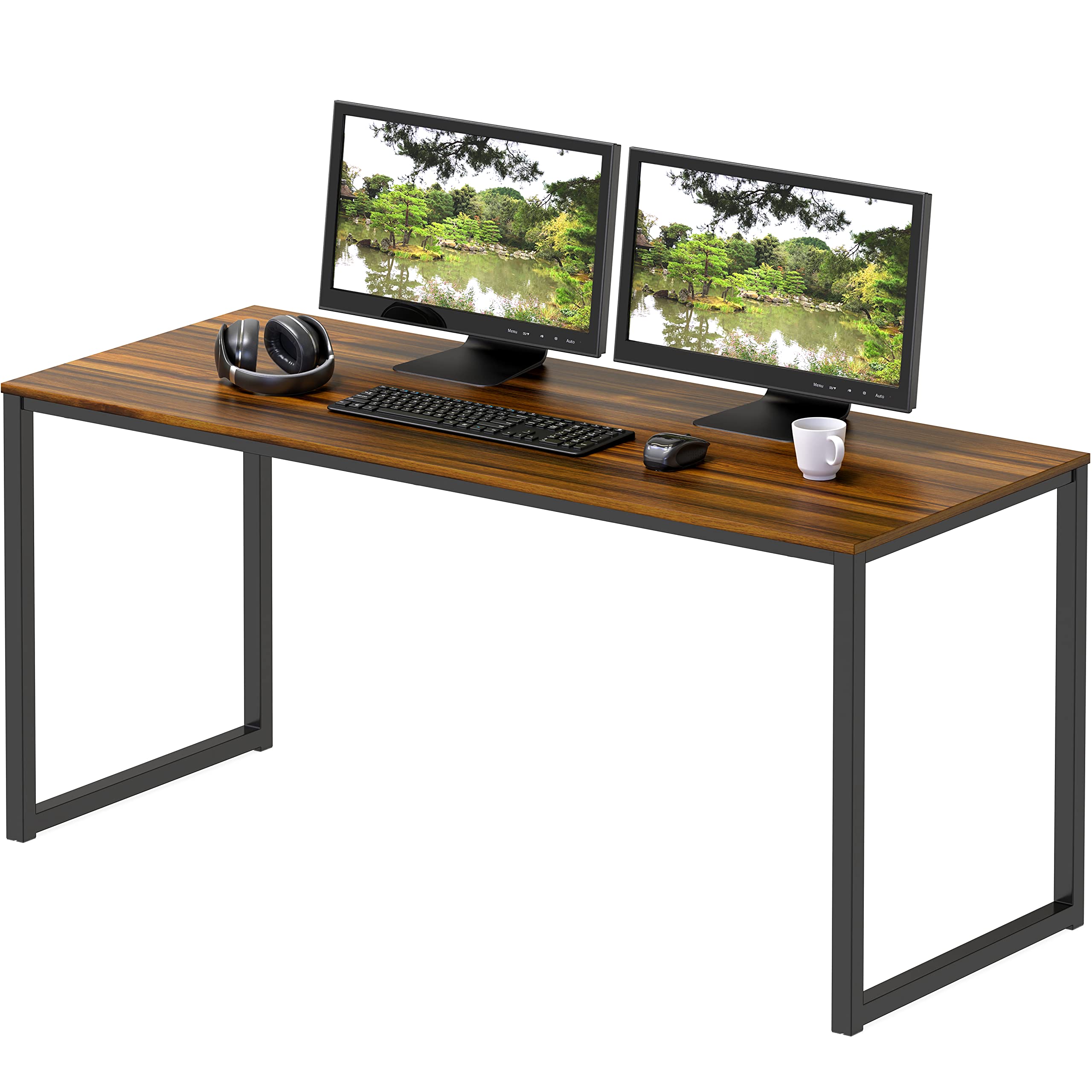 SHW Mission 48-Inch Home Office Computer Desk, Black