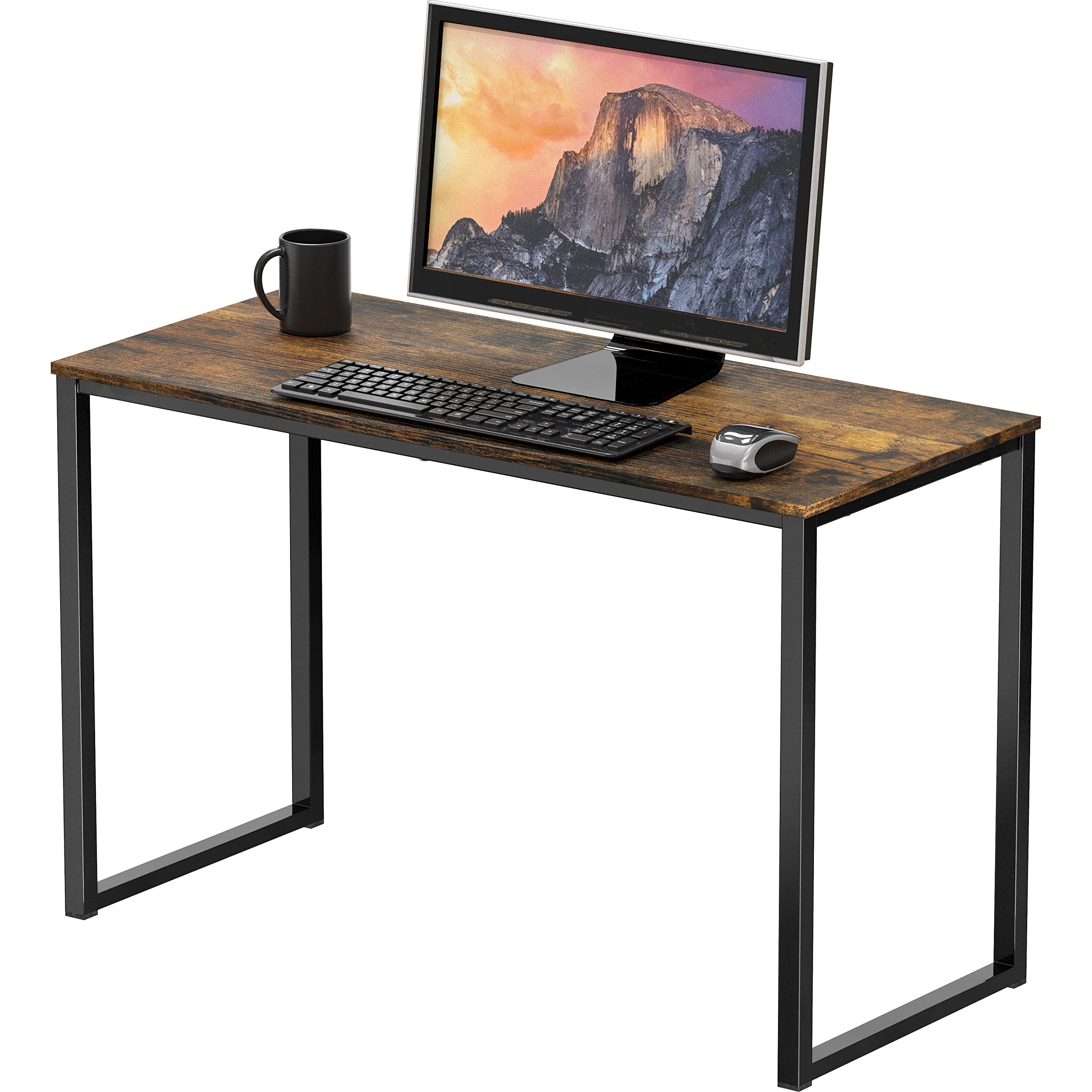 SHW Mission 48-Inch Home Office Computer Desk, Black