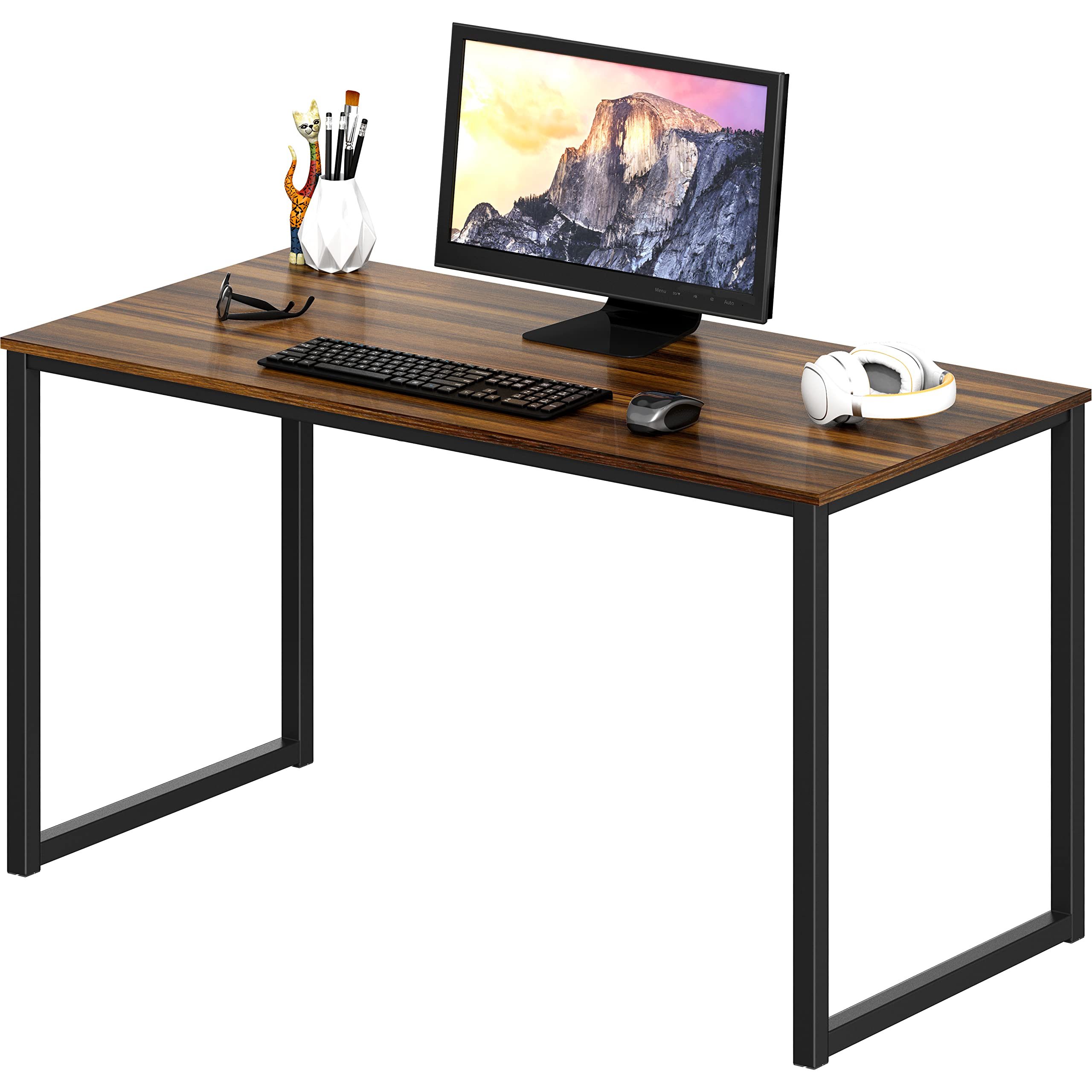SHW Mission 48-Inch Home Office Computer Desk, Black